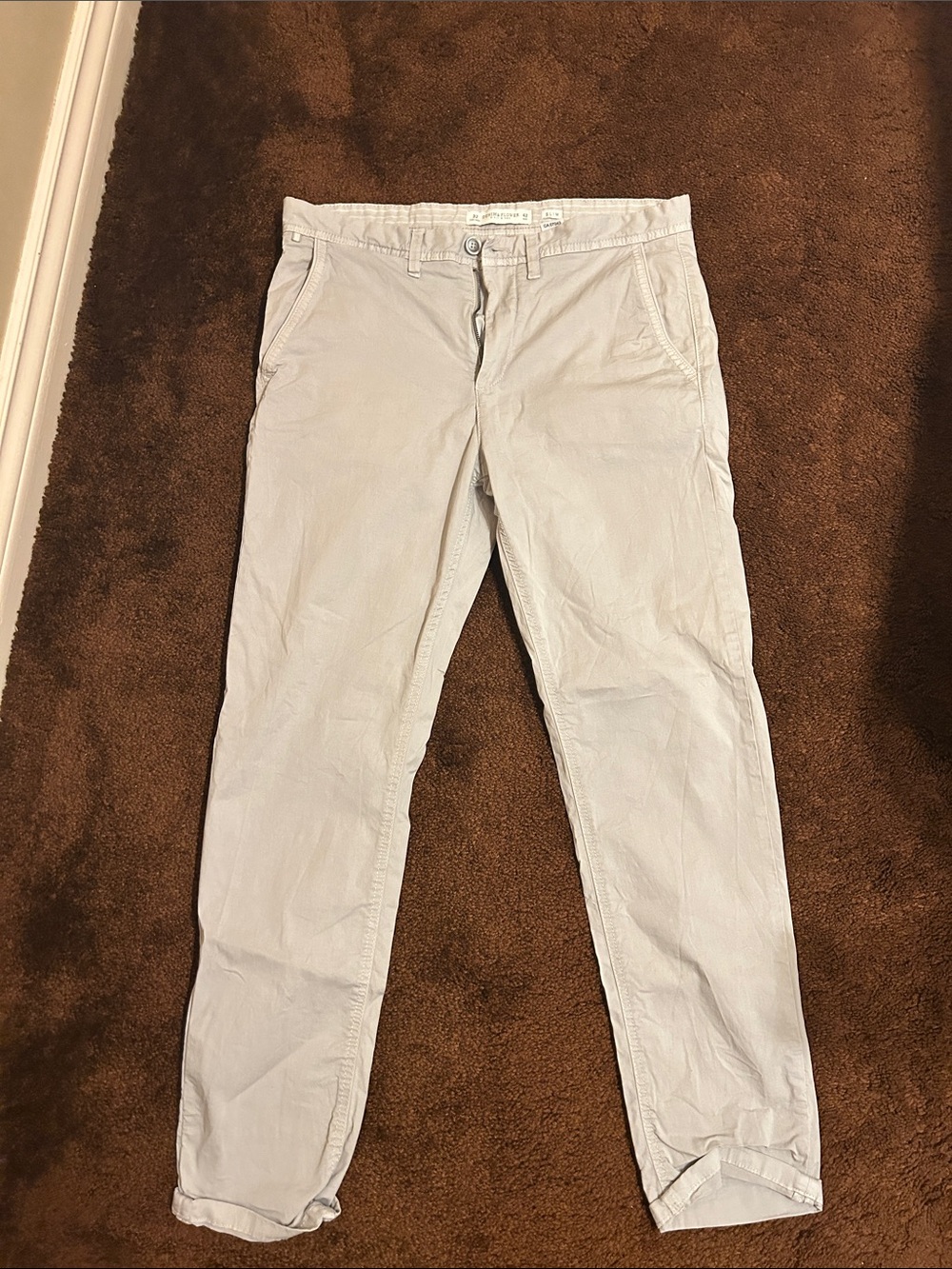 Denim & Flower Light Gray Men's Chinos